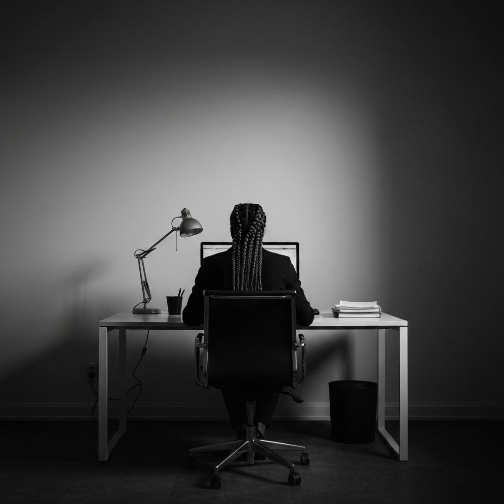 Person working at desk